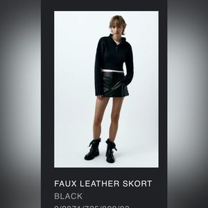 ZARA Leather Skort